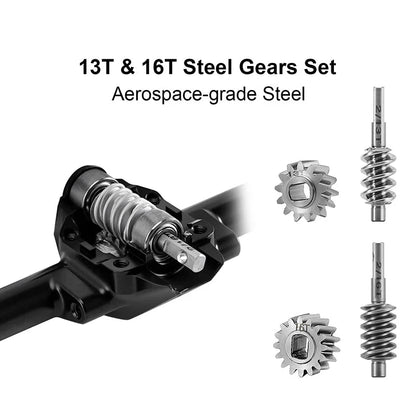 INJORA Stock Width Axles with Brass Steering Knuckles for 1/30 SCX30 - SCX30-32BKFR