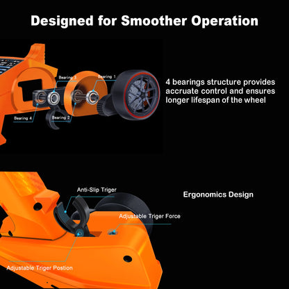 MEUS Racing ME-8A 8CH 2.4GHz RC Transmitter with M-08A Receiver for all Micro & Mini Crawlers - Orange - MEUS-01-6022O