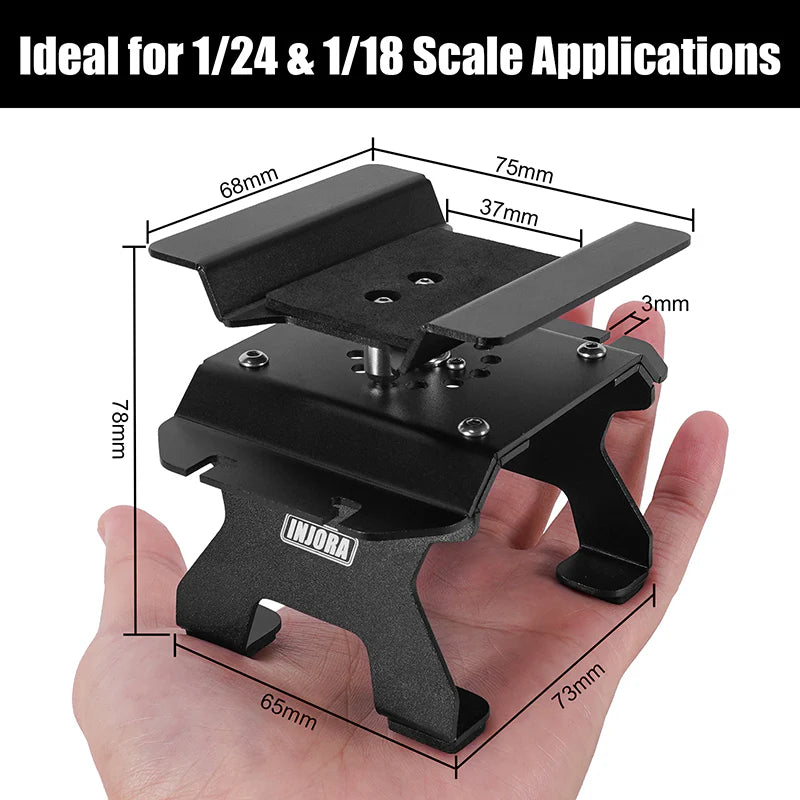 Tool-63 INJORA Aluminum RC Car Stand with Shock Holder for 1/24 1/18 RC Crawlers