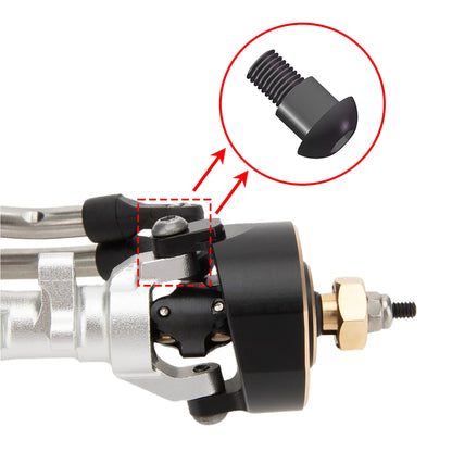 MEUS Racing SCX24 Metal V2 Isokinetic Front Rear Axles +5MM Isokinetic 3-Section CVD With 52° Steering Angle for 1/24 SCX24 - Silver