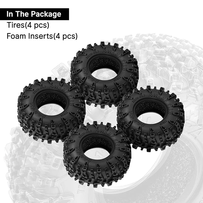 INJORA 36*14mm 0.7" Swamp Claw Tires - T7019