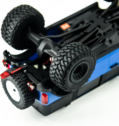 Houston RC SCX30 Aluminum Bumper (Rear) for Axial Jeep & Bronco Chassis (Black) w/(Red) Hooks - DTSCX3075