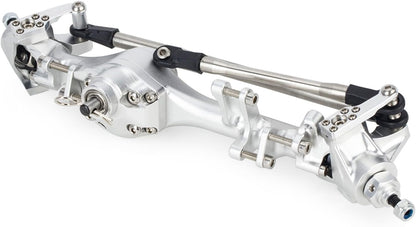 Houston RC Aluminum Front and Rear Axles for VS4-10, SCX10 III and custom builds - Silver Finish