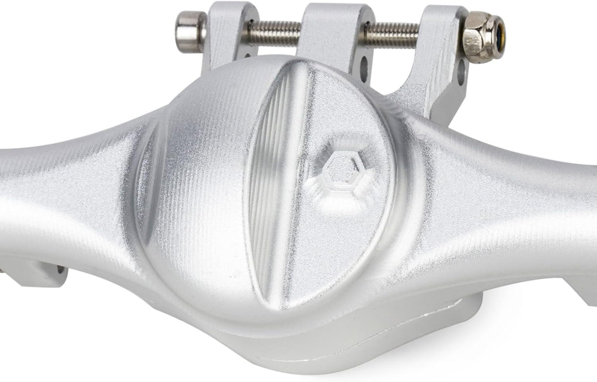 Houston RC Aluminum Front and Rear Axles for VS4-10, SCX10 III and custom builds - Silver Finish