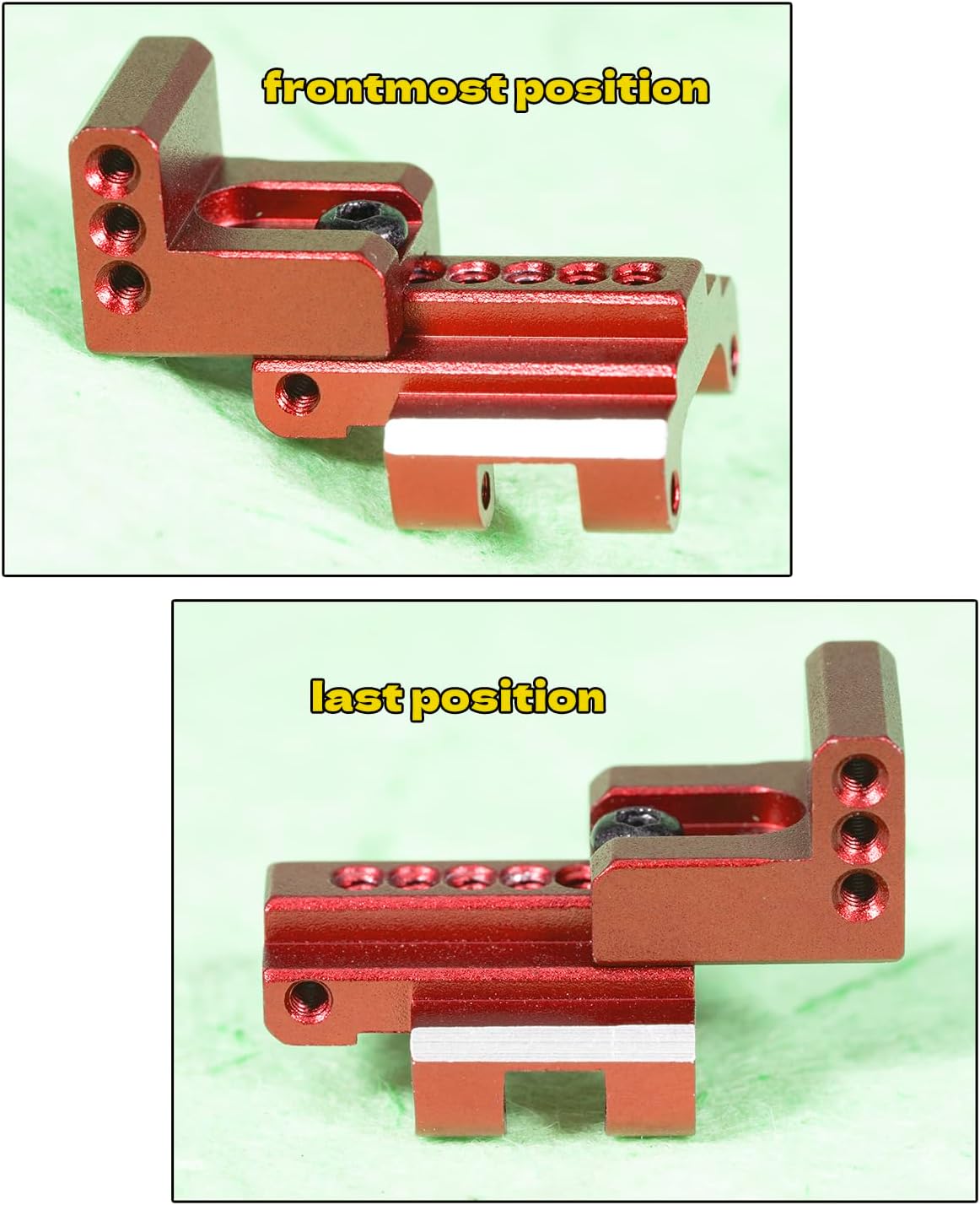 HoustonRC Multi-Position Adjustment Rear Axle Truss Upper Links Mount for SCX24 Red