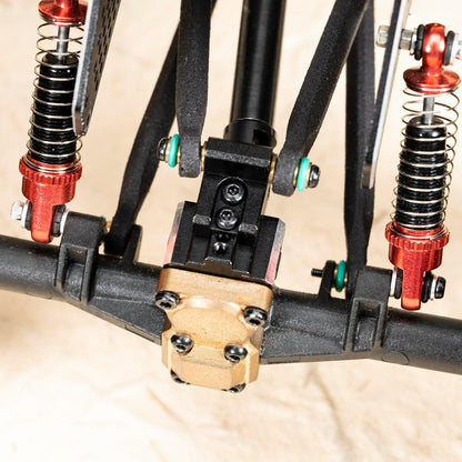 HoustonRC Multi-Position Adjustment Rear Axle Truss Upper Links Mount for SCX24 Black