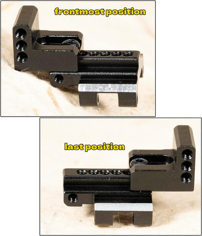 HoustonRC Multi-Position Adjustment Rear Axle Truss Upper Links Mount for SCX24 Black
