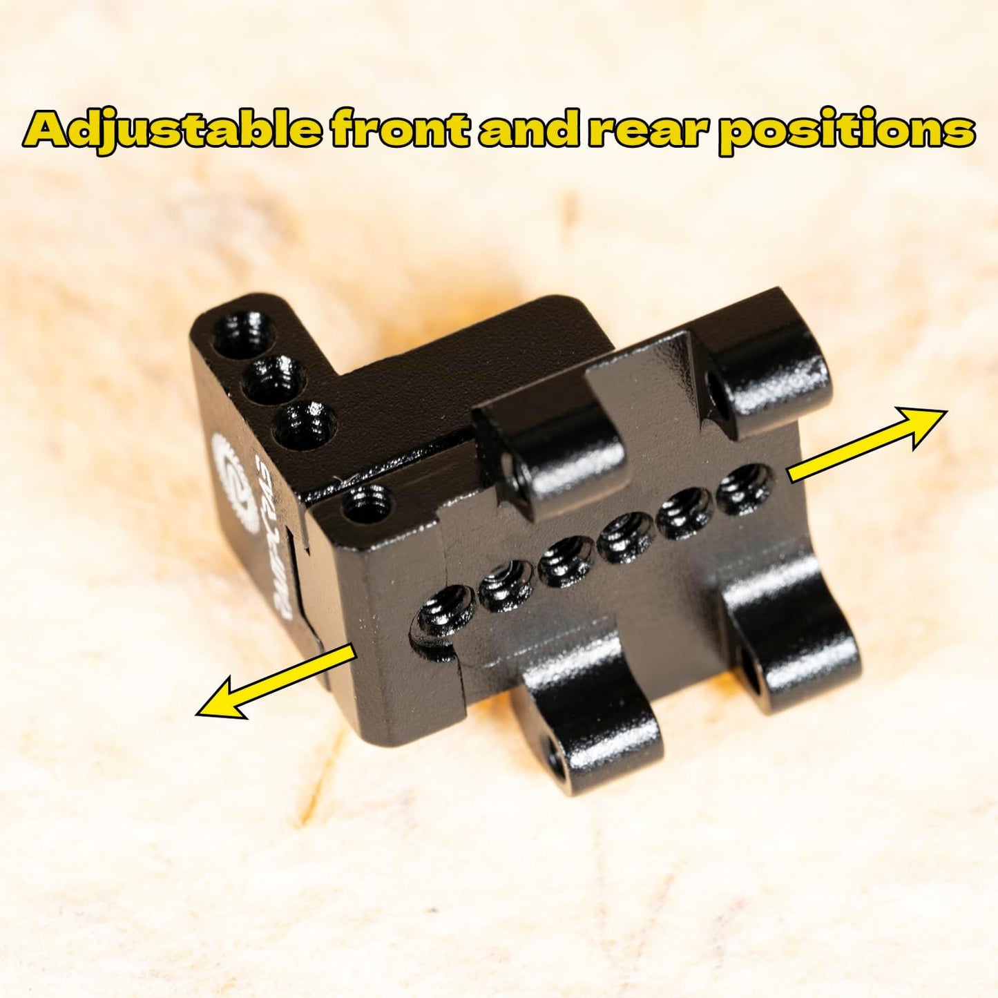 HoustonRC Multi-Position Adjustment Rear Axle Truss Upper Links Mount for SCX24 Black