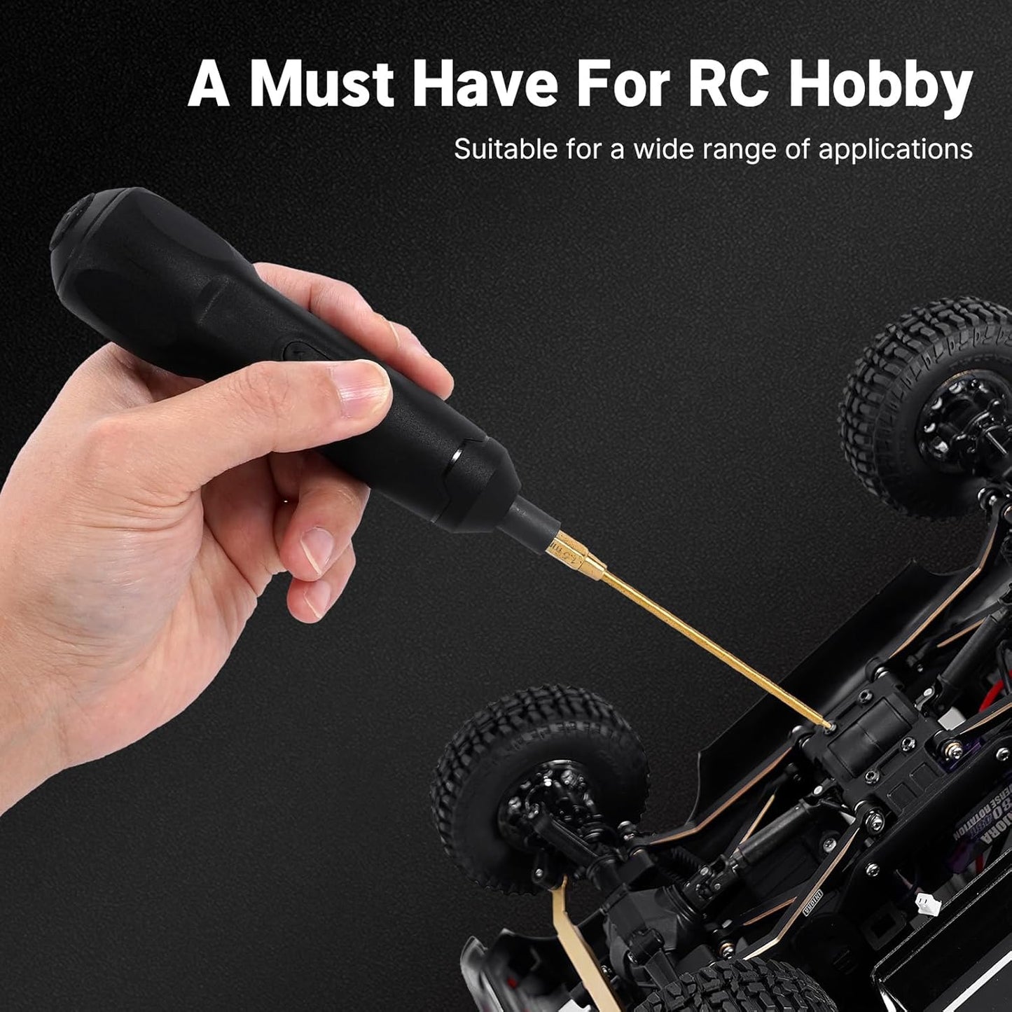 INJORA Mini Cordless Electric Screwdriver Set for 1/24-1/10 RC Cars - ScrewDriver Drill + Bits