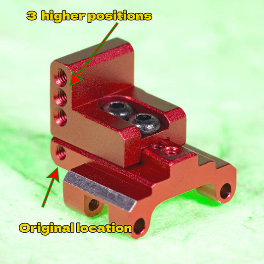 HoustonRC Multi-Position Adjustment Rear Axle Truss Upper Links Mount for SCX24 Red