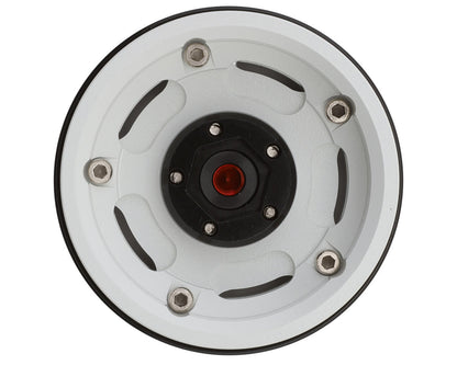Treal Hobby 1.9" Aluminum Classic Vintage Wagon Crawler Beadlock Wheels (132.5g) (White) (4) - TLHTWHEEL-190