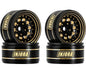 YQW-1008 INJORA 1.0 Beadlock Wheel Rims Black Coating Brass Rims for 1/24 1/18 RC Crawler Car Axial SCX24 AX24 TRX4M FCX24, 39g(Black)
