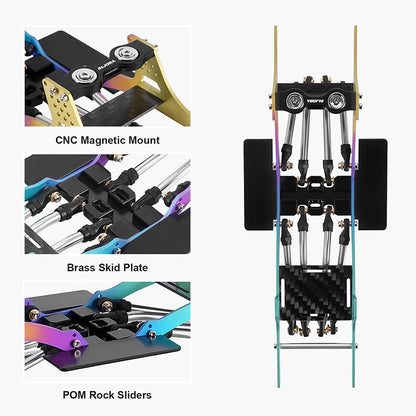INJORA Rainbow Titanium LCG Chassis Kit for 1/24 SCX24 - SCX24-199
