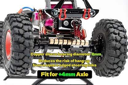 HoustonRC Copper Sleeve Bearing Steering Link for SCX24 & AX24 +4mm Axle on each side