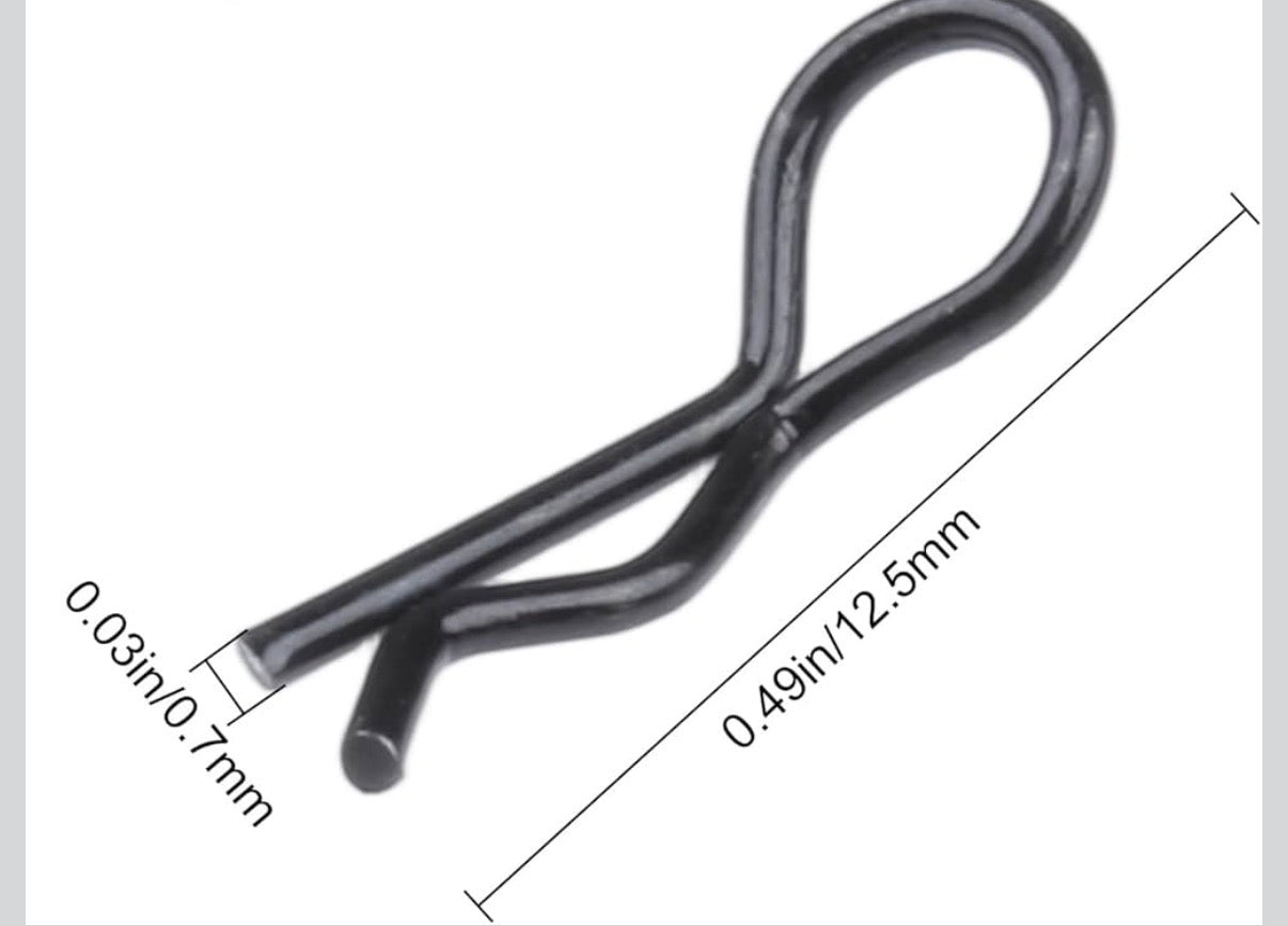 HRC 1/28-1/24 Mini Body Clip (Pre-Bent at factory) for MiniZs, SCX30s, SCX24s and other Micros