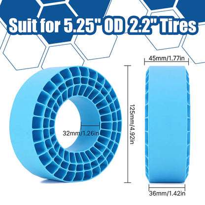 INJORA Silicone Rubber Inserts for 2.2" (132-134mm 5.25" OD) Tires (2202) - DGT-2202BL