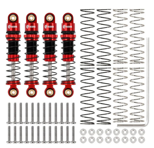SCX24-131RB-4 INJORA 39mm Oil Shocks for 1/24 SCX24 - Red