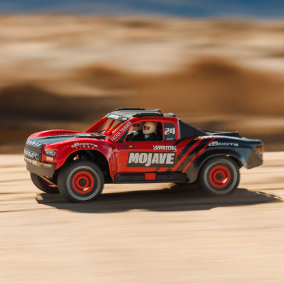 ARA2104T1 MOJAVE GROM MEGA 380 Brushed 4X4 Small Scale Desert Truck RTR with Battery & Charger, Red/Black