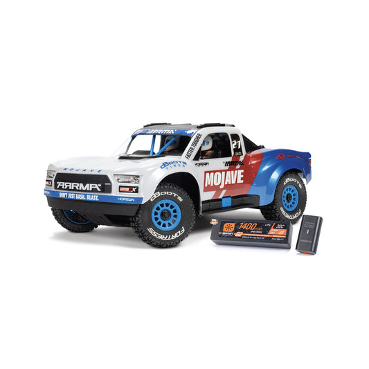 MOJAVE GROM 223S BLX Brushless 4X4 Small Scale Desert Truck RTR with DSC (Battery & Charger included), White ARA2304ST2