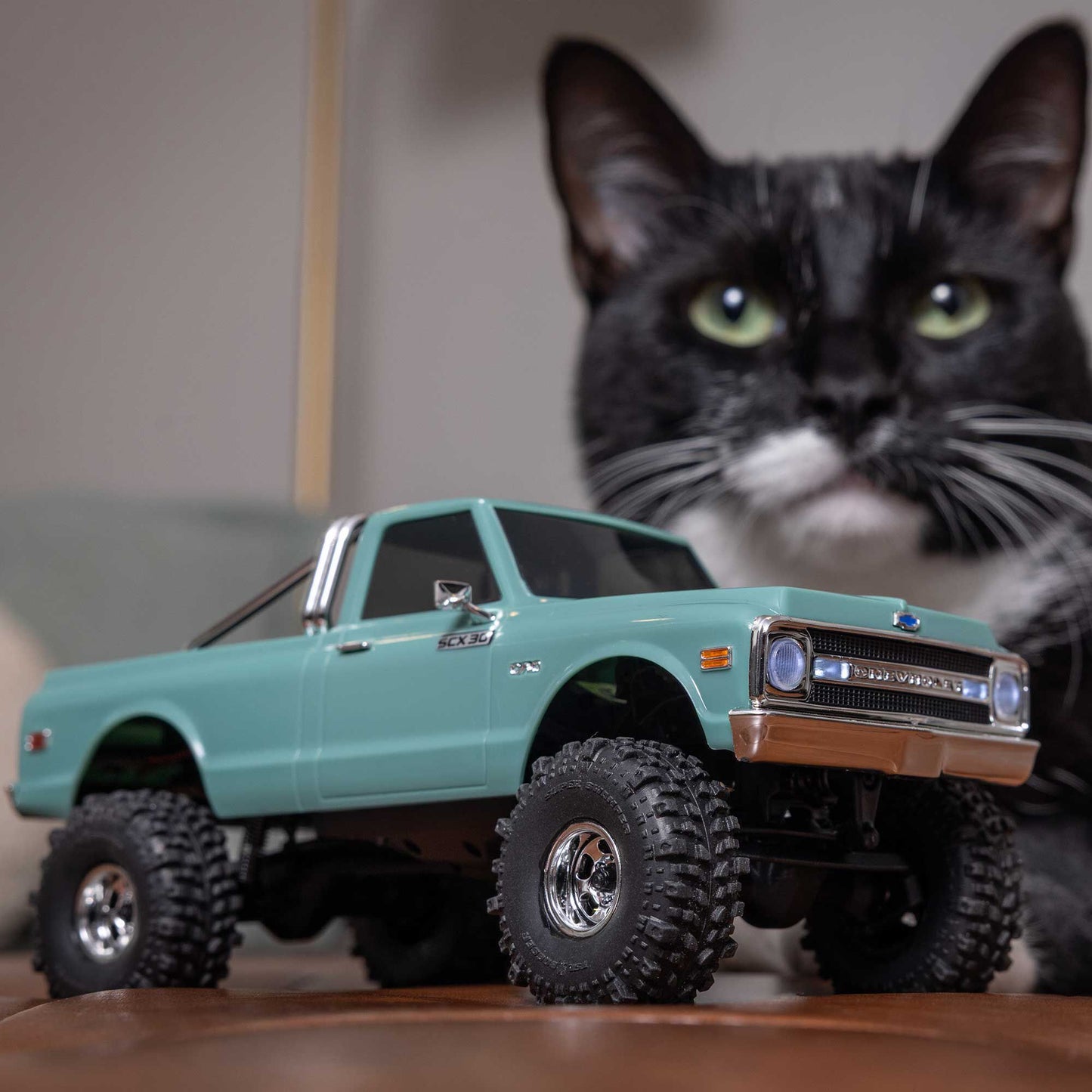 Axial SCX30 Chevrolet K10 1/30 4WD RTR Scale Mini Crawler w/2.4GHz Radio, Battery & Charger (Green) - AXI-2260T1