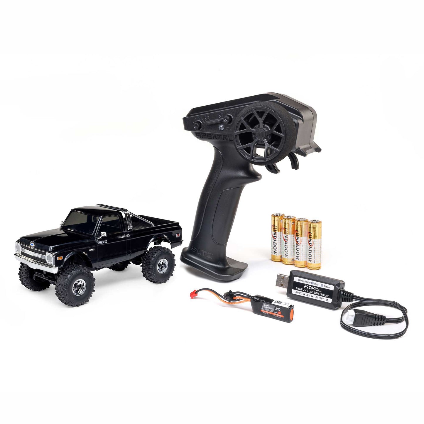 Axial SCX30 Chevrolet K10 1/30 4WD RTR Scale Mini Crawler w/2.4GHz Radio, Battery & Charger (Black) - AXI-2260T2