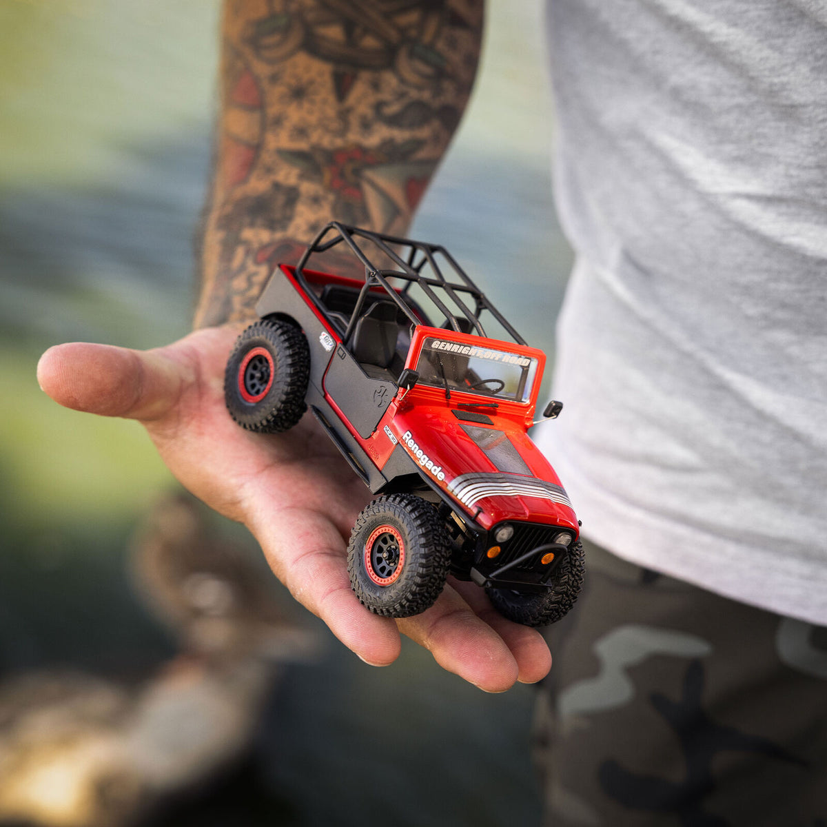 Axial SCX30 Jeep CJ-7 Renegade 4x4 RTR Scale Mini Crawler w/2.4GHz Radio, Battery & Charger (Red) - AXI-3273T1 - PreOrder for Oct 28th