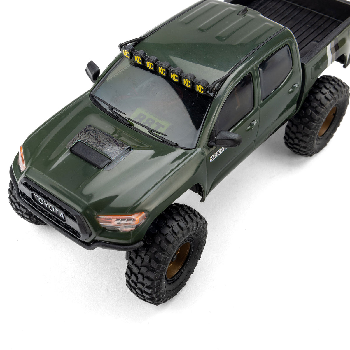 Axial SCX30 Toyota Tacoma TRD Pro Extreme Off-Road Edition 4X4 RTR Brushed Rock Crawler w/2.4GHz Radio, Battery & Charger (Green) - AXI-3289T1