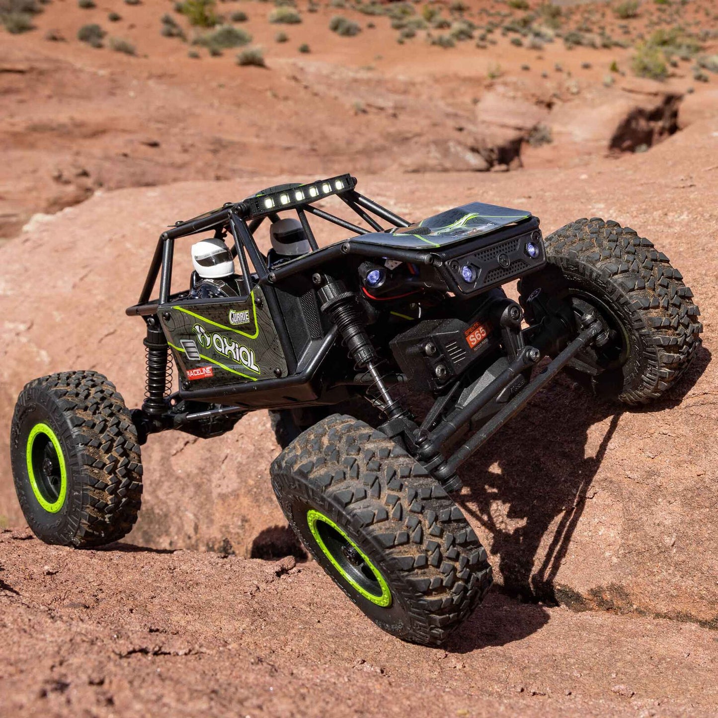 AXI01002V2T1 Axial 1/18 UTB18 Capra 4X4 RTR Brushed Rock Crawler (Battery &amp; Charger Included) - Green