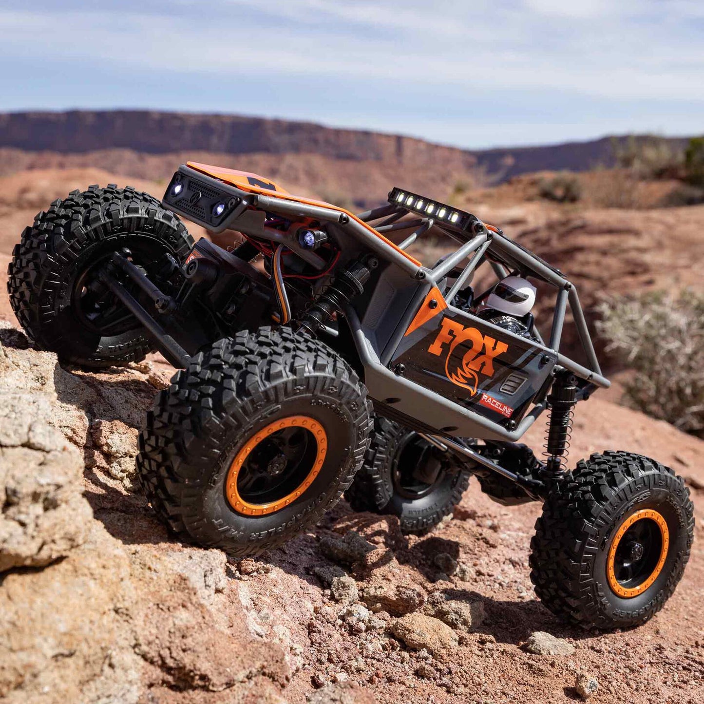 AXI01002V2T2 Axial 1/18 UTB18 Capra 4X4 RTR Brushed Rock Crawler (Battery &amp; Charger Included) - Orange