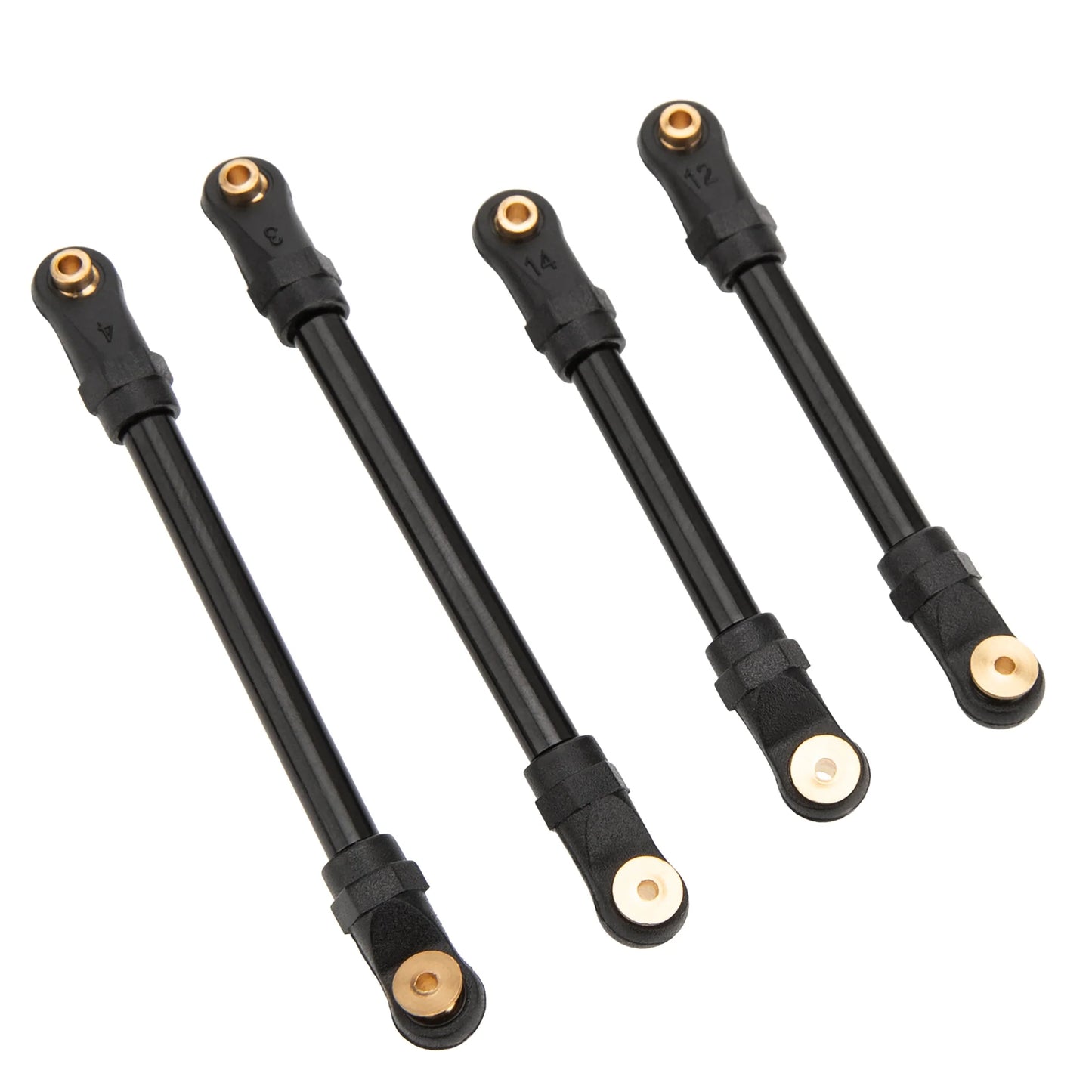 MEUS Racing 8PCS SCX24 Double Bent High Clearance Chassis Links for Axial 1/24 SCX24 C10 Bronco Wrangler - MEUS-SCX24-18
