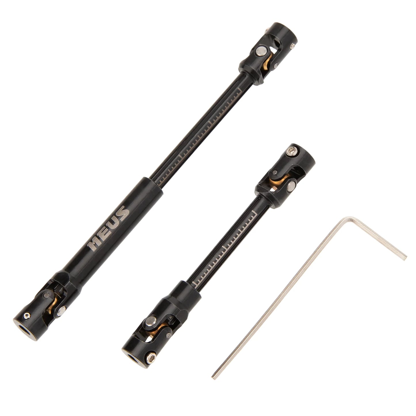 MEUS Racing Metal SCX24 Cuttable Drive Shaft for 1/24 Axial SCX24 RC Crawlers (Black) - SCX24-01-KY2408