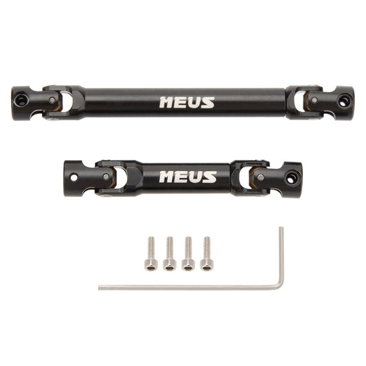 SCX24-01-KY2401 MEUS Racing Stainless Steel Drive Shafts with D-Shaped Hole For 1/24 SCX24 Jeep Gladiator Power Wagon - Black