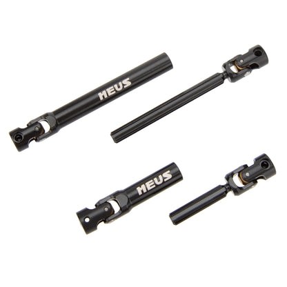SCX24-01-KY2401 MEUS Racing Stainless Steel Drive Shafts with D-Shaped Hole For 1/24 SCX24 Jeep Gladiator Power Wagon - Black