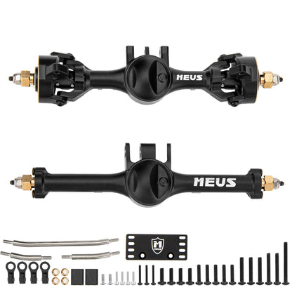 MEUS Racing TRX4M Metal V2 Isokinetic Front & Rear axles with Adjustable Servo Mount for 1/18 TRX4M RC Crawler