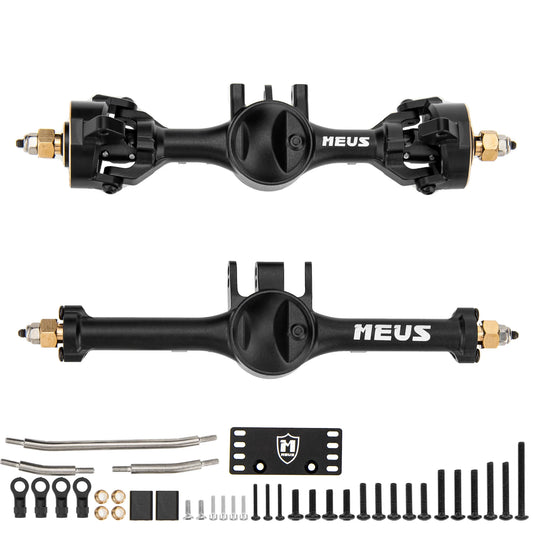 MEUS Racing TRX4M Metal V2 Isokinetic Front & Rear axles with Adjustable Servo Mount for 1/18 TRX4M RC Crawler