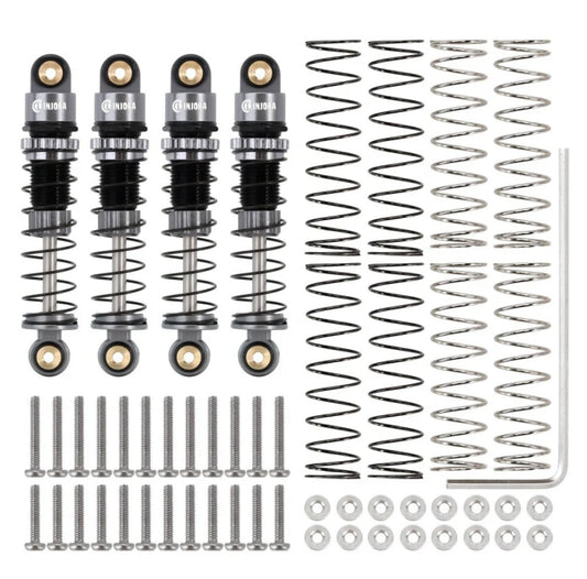 INJORA 39mm Oil Shocks for 1/24 SCX24 - Grey