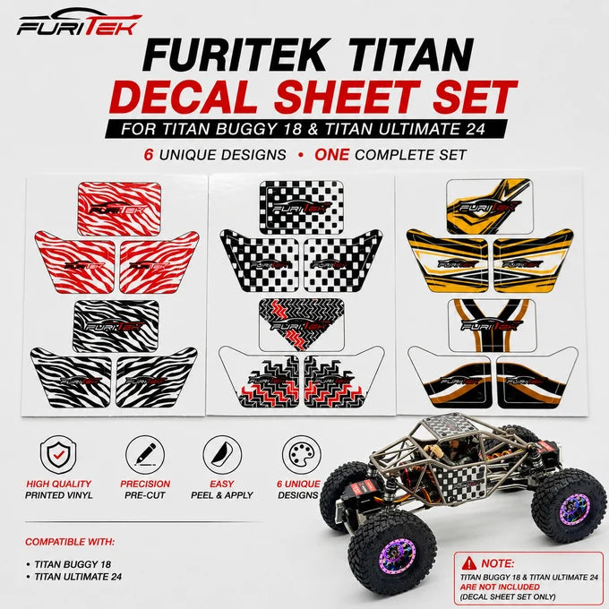 Furitek Titan Decal Sheet for Titan Buggy 18 & Titan Ultimate 24 - FUR-2824
