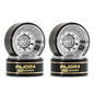 INJORA D19 0.7" Brass Beadlock Wheels for 1/30 Axial SCX30, Chrome-Plated / Black-Plated (W7016) - W7016SR-19