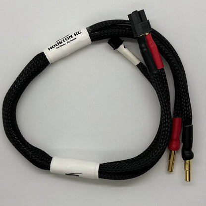 HoustonRC 2S 18” XT60 to 4-5mm Bullet Charge Leads Black