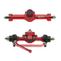 Houston RC SCX30 Aluminum Front & Rear Axles (Red) with Brass Knuckles, Steering Links, Upgraded Gears, etc. - DTSCX3012R