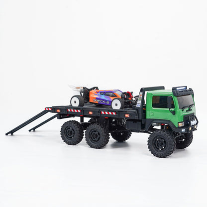 HobbyPlus CR18P Arktos 6X6 - V1.5 RTR 1/18 Micro Rock Crawler Flatbed Hauler (Green) w/2.4GHz Radio, Battery & Charger