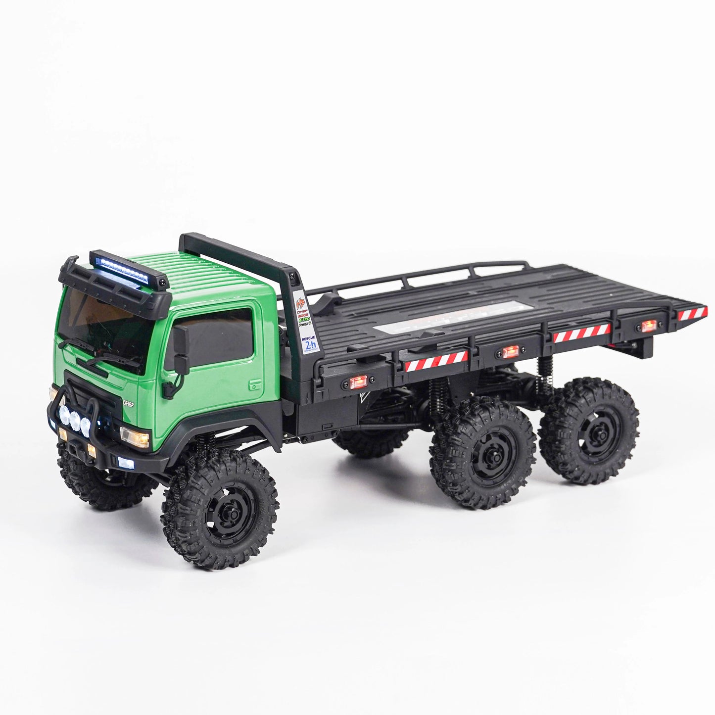 HobbyPlus CR18P Arktos 6X6 - V1.5 RTR 1/18 Micro Rock Crawler Flatbed Hauler (Green) w/2.4GHz Radio, Battery & Charger