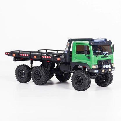 HobbyPlus CR18P Arktos 6X6 - V1.5 RTR 1/18 Micro Rock Crawler Flatbed Hauler (Green) w/2.4GHz Radio, Battery & Charger