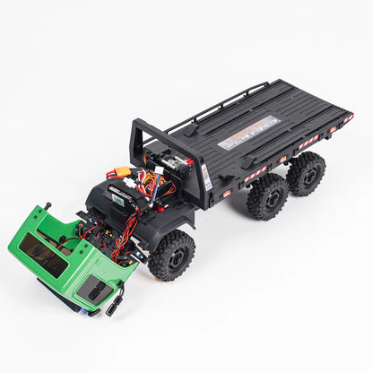 HobbyPlus CR18P Arktos 6X6 - V1.5 RTR 1/18 Micro Rock Crawler Flatbed Hauler (Green) w/2.4GHz Radio, Battery & Charger