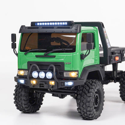 HobbyPlus CR18P Arktos 6X6 - V1.5 RTR 1/18 Micro Rock Crawler Flatbed Hauler (Green) w/2.4GHz Radio, Battery & Charger