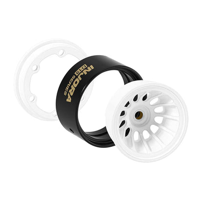 INJORA 0.7" D19 Deep Dish Brass Wheels for 1/30 SCX30 (W7015) - W7015WH-19