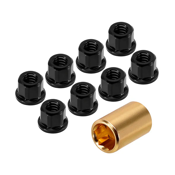 INJORA M2 Stainless Steel Nuts for 1/30 SCX30 - SCX30-12-8BK