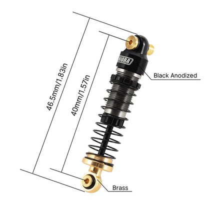 SCX24-179BR INJORA 40mm Big Bore Oil Shocks for 1/24 SCX24 FCX24M