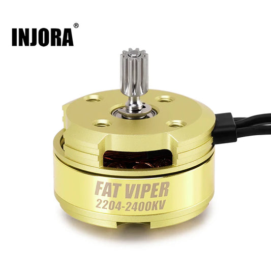INJORA Gold Fat Viper 2204 Brushless Outrunner Motor for 1/18 TRX4M - INM17-GD