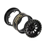 INJORA 0.7" D19 Ripple Black Brass Wheels for 1/30 SCX30 (W7005) - W7005BB-19